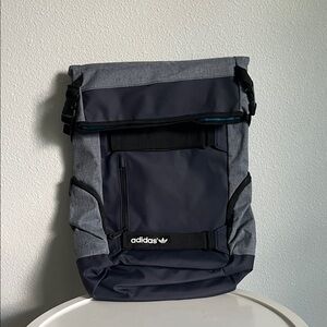 Adidas Men's Dark Blue and Gray Backpack